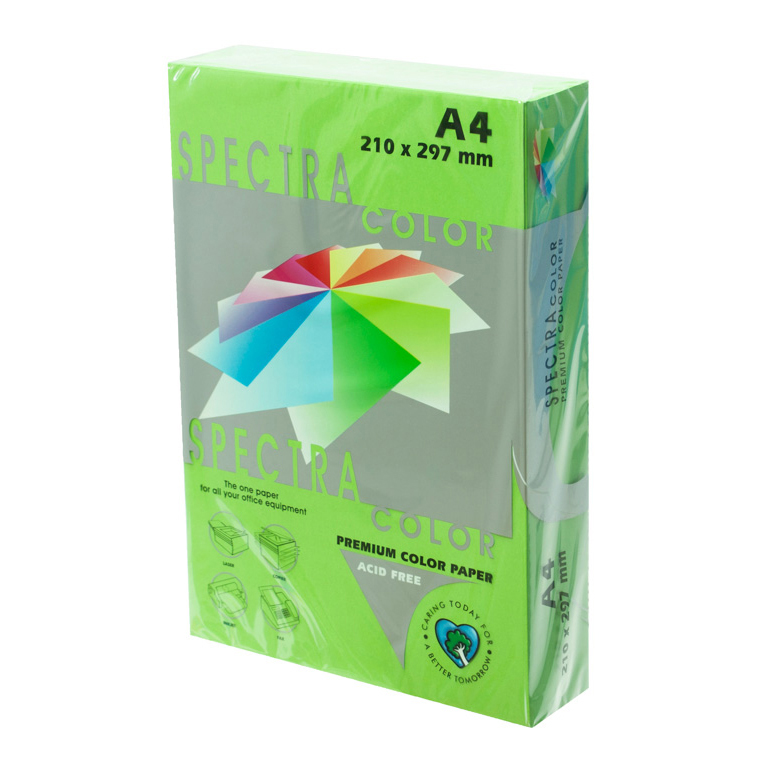 PAPEL DIN A4 CAMPUS 80 GRAMOS PAQUETE 500 HOJAS COLOR VERDE MANZANA