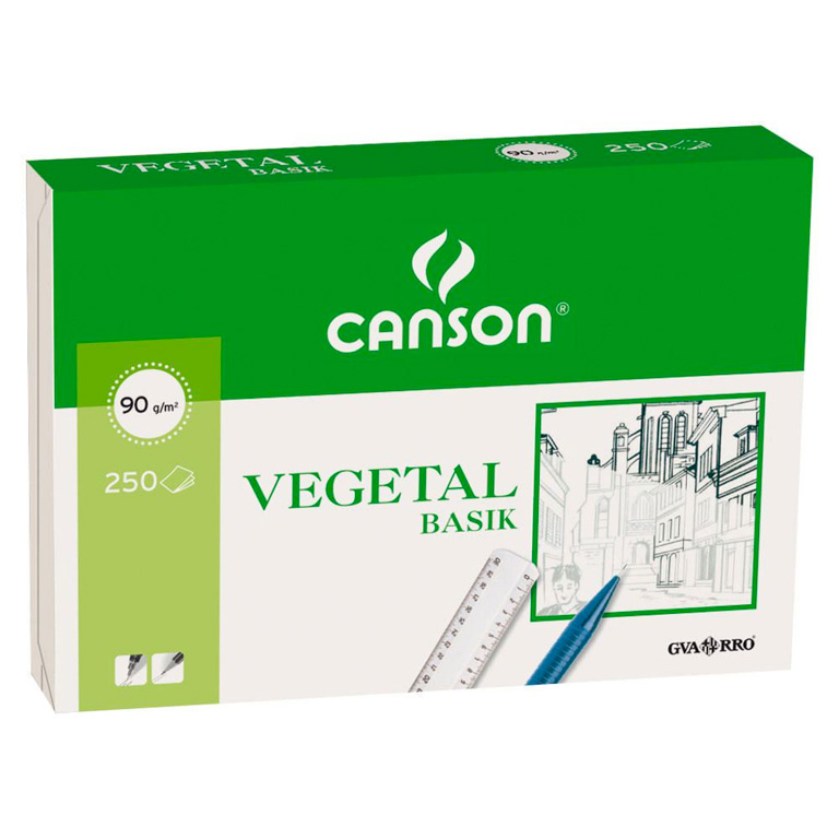 LAMINA PAPEL VEGETAL CANSON A3 250 HOJAS 95 GRAMOS