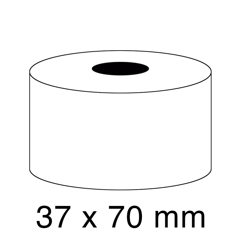 BOBINA ROLLO PAPEL SUMADORA 60 GRAMOS 37MM X 70MM