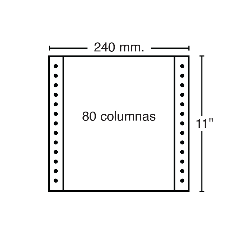 PAPEL CONTINUO 240MMX 11PULGADAS 70G 2500 HOJAS BLANCO