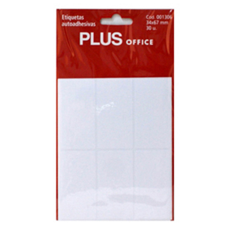 ETIQUETAS AUTOADHESIVAS PLUS OFFICE 34MMX67MM 30 ETIQUETAS POR SOBRE DE 5 HOJAS
