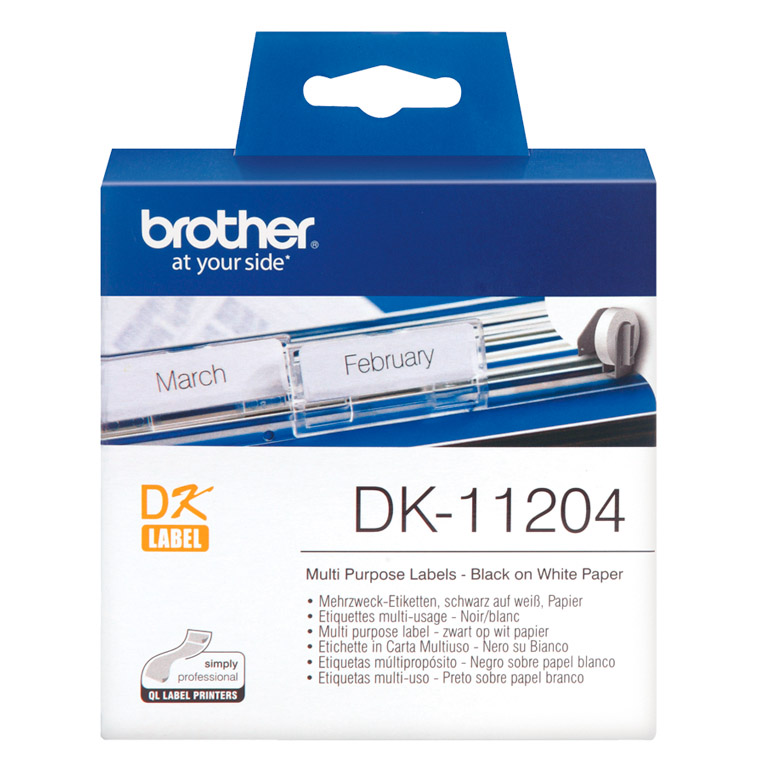 ETIQUETAS BROTHER DL11204 17X54MM MULTIUSO 400 UNIDADES