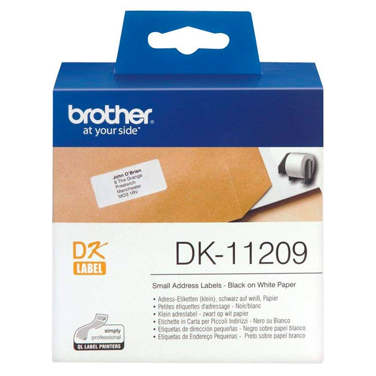 ETIQUETAS BROTHER DL11209 29X62 MM DIRECCIÓN PEQUEÑA 800 UNIDADES