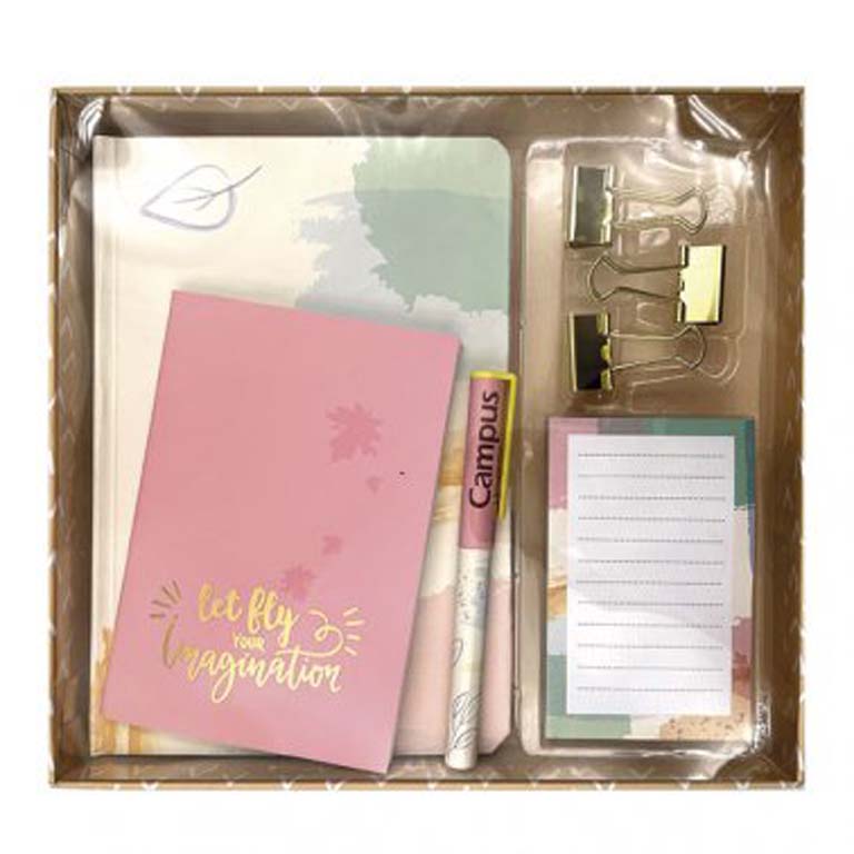 SET ESCRITORIO CAMPUS PASTEL 7PCS