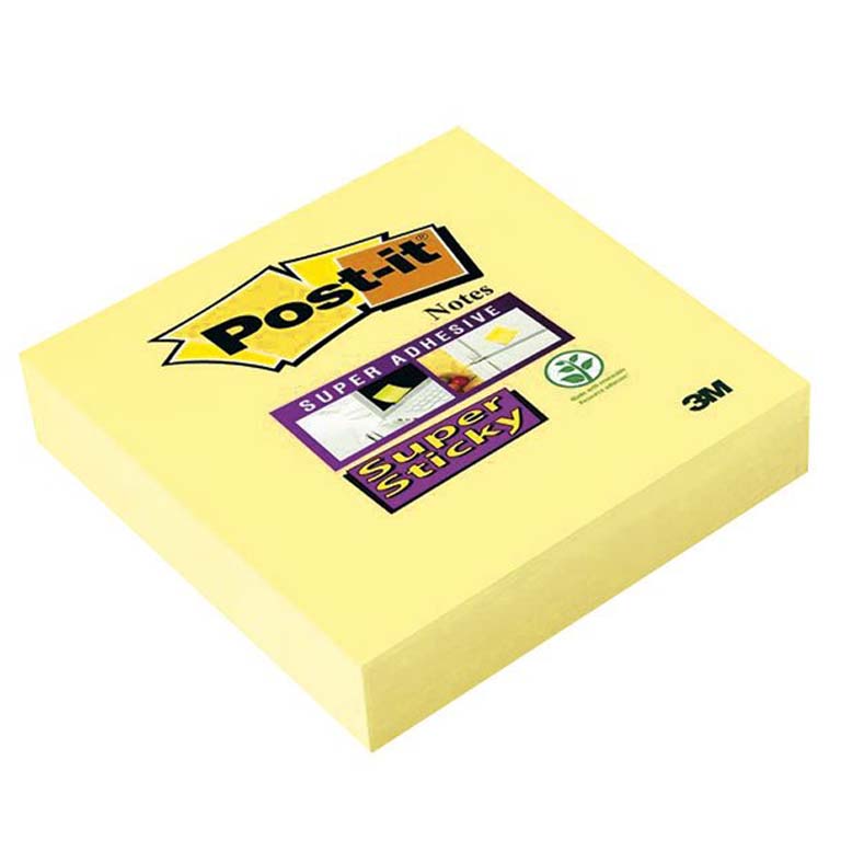 BLOC NOTAS ADHESIVAS QUITA Y PON POST-IT 47,6MMX47,6MM AMARILLAS 90 HOJAS