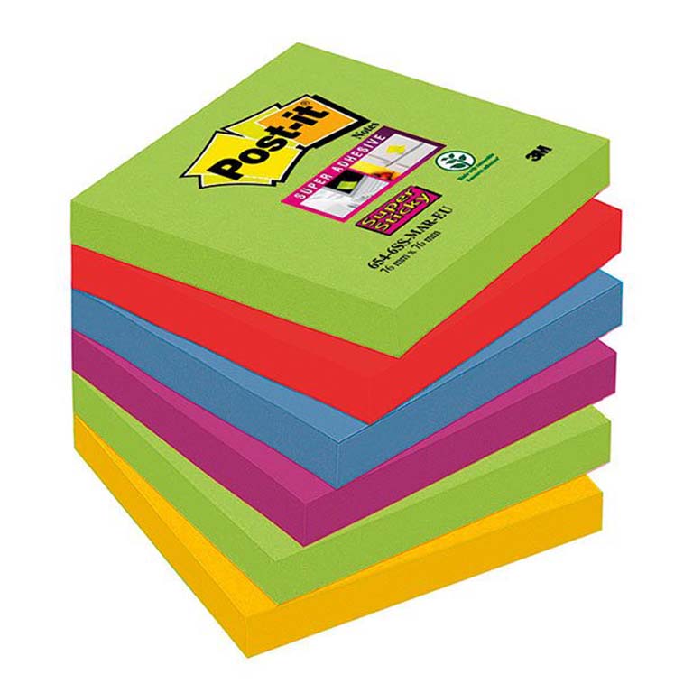 BLOC NOTAS ADHESIVAS QUITA Y PON POST-IT 76MMX76MM MARRAKESH 540 HOJAS