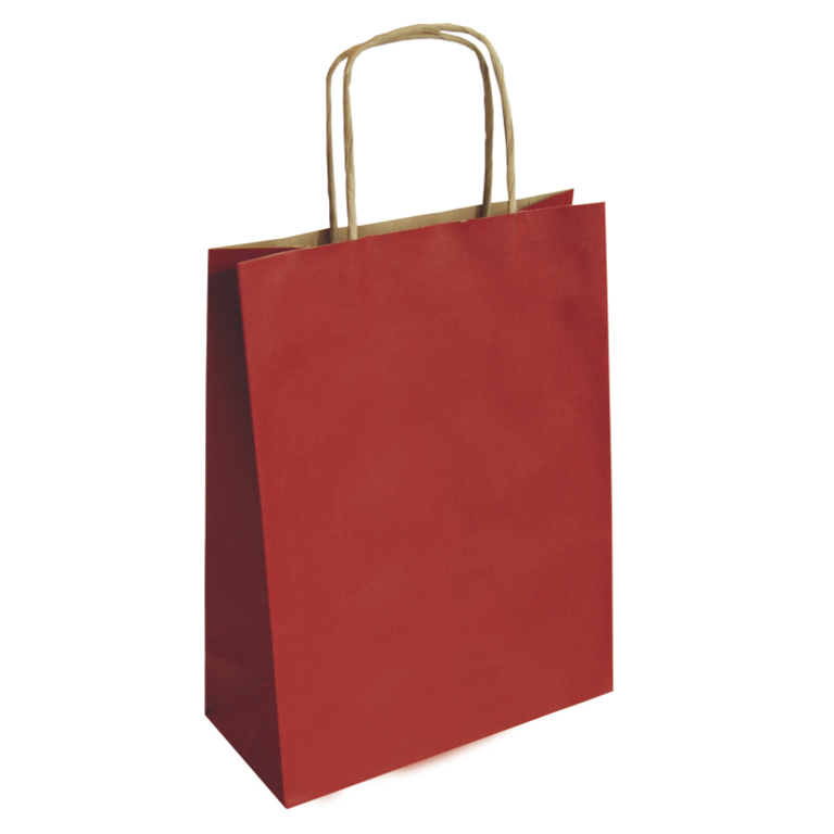 BOLSA DE PAPEL KRAFT ROJO GRANDE