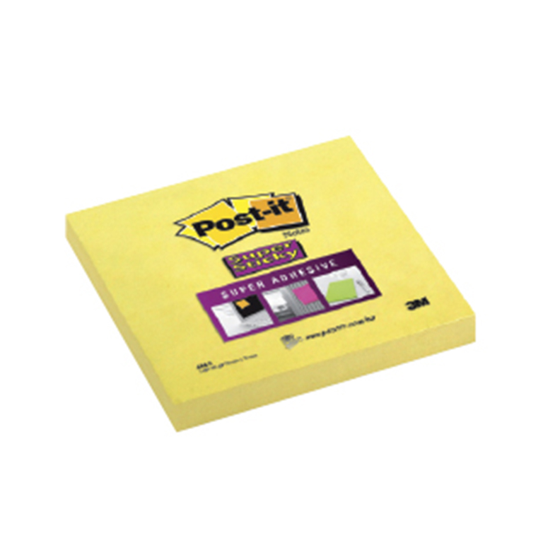 BLOC NOTAS ADHESIVAS QUITA Y PON POST-IT 76MMX76MM AMARILLAS 90 HOJAS