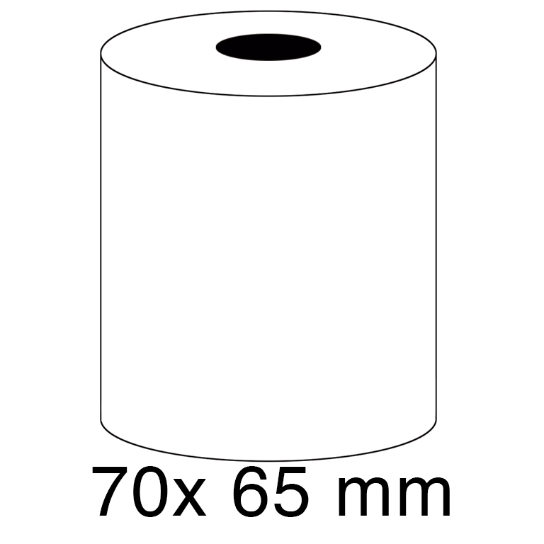 BOBINA ROLLO PAPEL SUMADORA 60G 70MMX 65MM