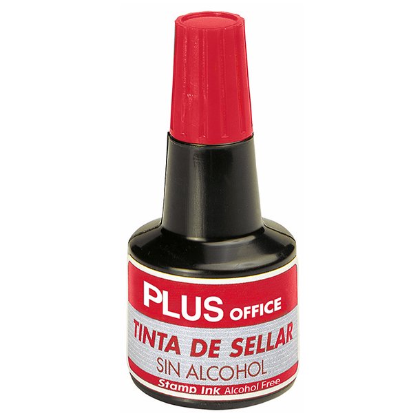 TINTA PARA ALMOHADILLAS PLUS OFFICE 30 ML. ROJO