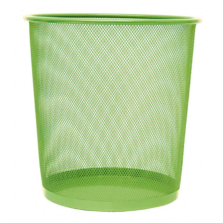 PAPELERA DE REJILLA PLUS OFFICE 13 L COLOR VERDE
