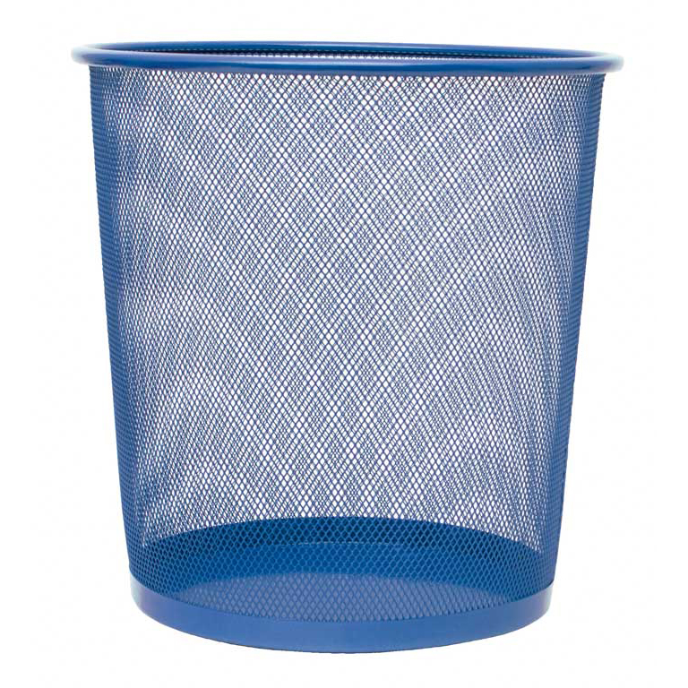 PAPELERA DE REJILLA PLUS OFFICE 13 L COLOR AZUL
