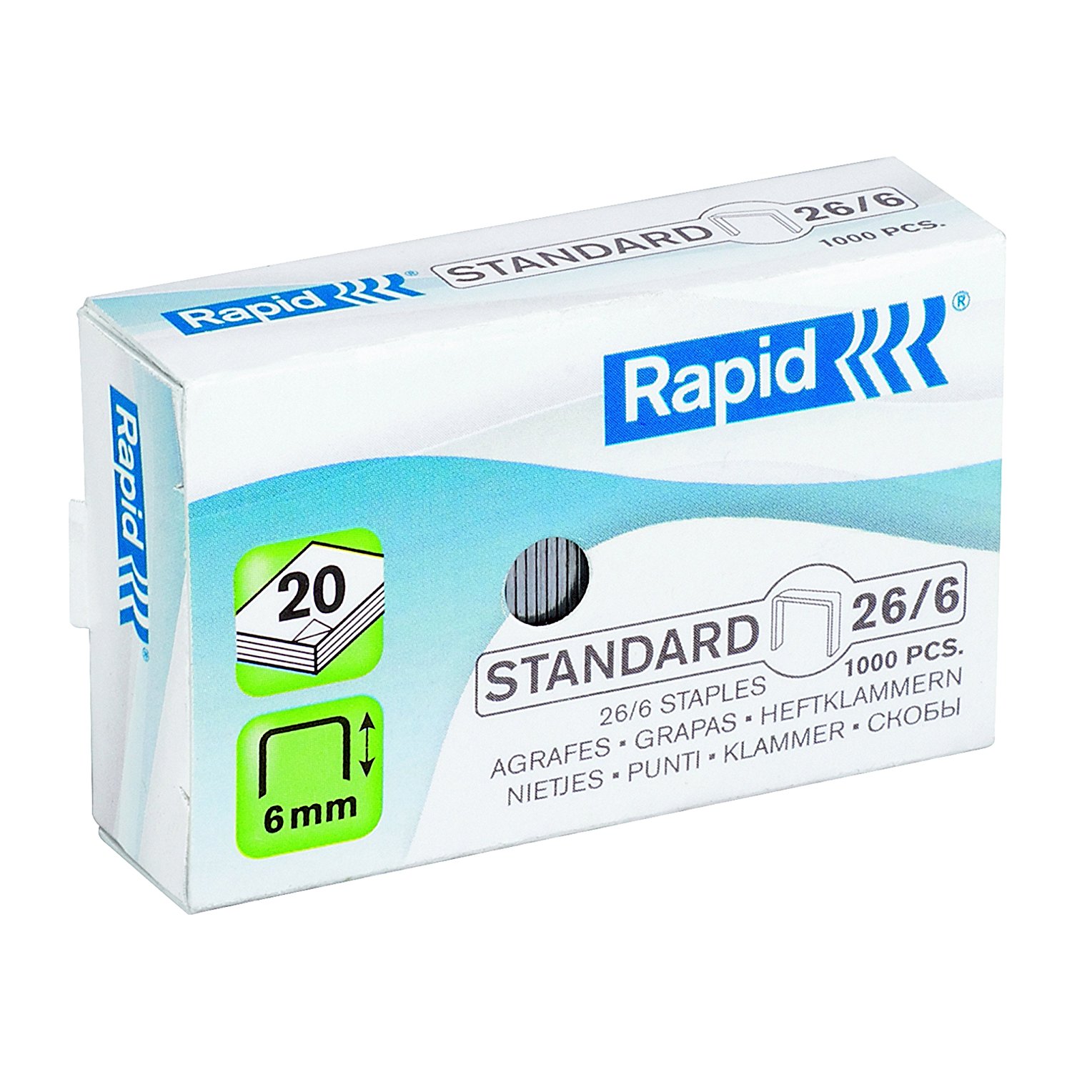 GRAPAS RAPID STANDARD 26/6 GALVANIZADAS 1000 UNIDADES CAJA