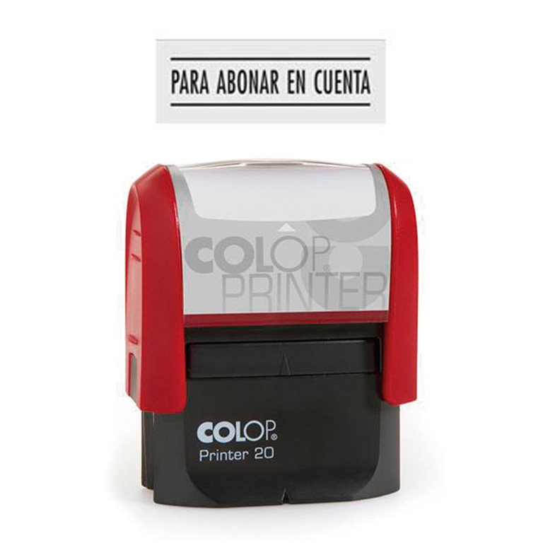 SELLO AUTOMÁTICO COLOP PRINTER 20 PARA ABONAR EN CUENTA NEGRO