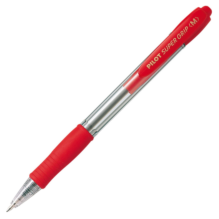 BOLÍGRAFO RETRACTIL PILOT SUPERGRIP COLOR ROJO 0,4 MM