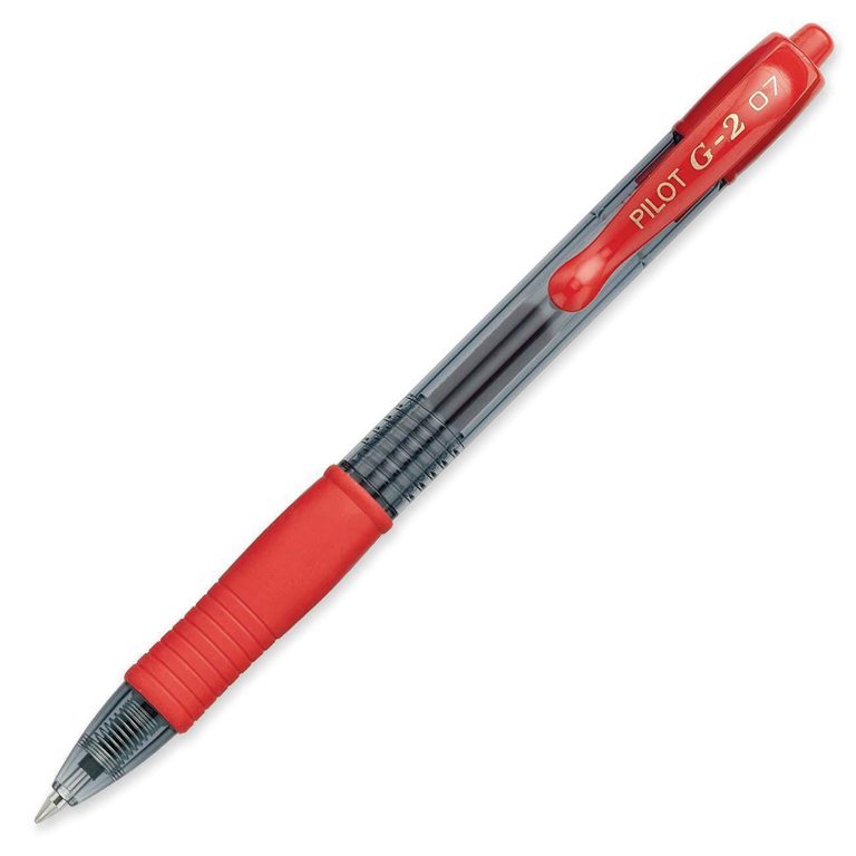 BOLÍGRAFO PILOT G-2 COLOR ROJO RETRÁCTIL TINTA GEL