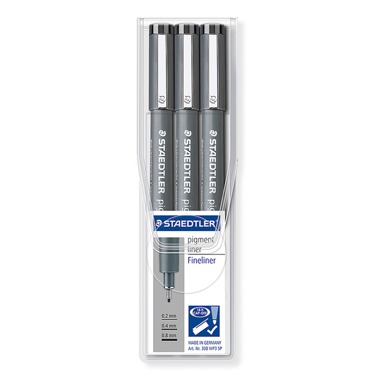 ROTULADOR CALIBRADO STAEDTLER PIGMENT LINER EXPOSITOR (0,2-0,4-0,8)