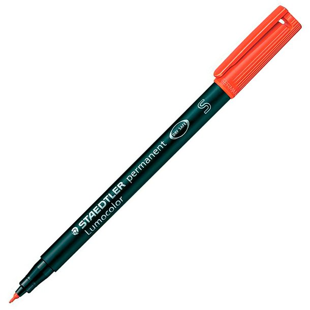 ROTULADOR MARCADOR PERMANENTE STAEDTLER COLOR ROJO LUMOCOLOR UF 0,4 MM