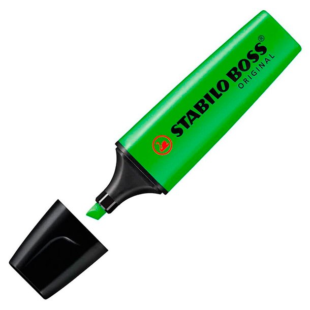 ROTULADOR MARCADOR FLUORESCENTE STABILO BOSS VERDE FLUOR