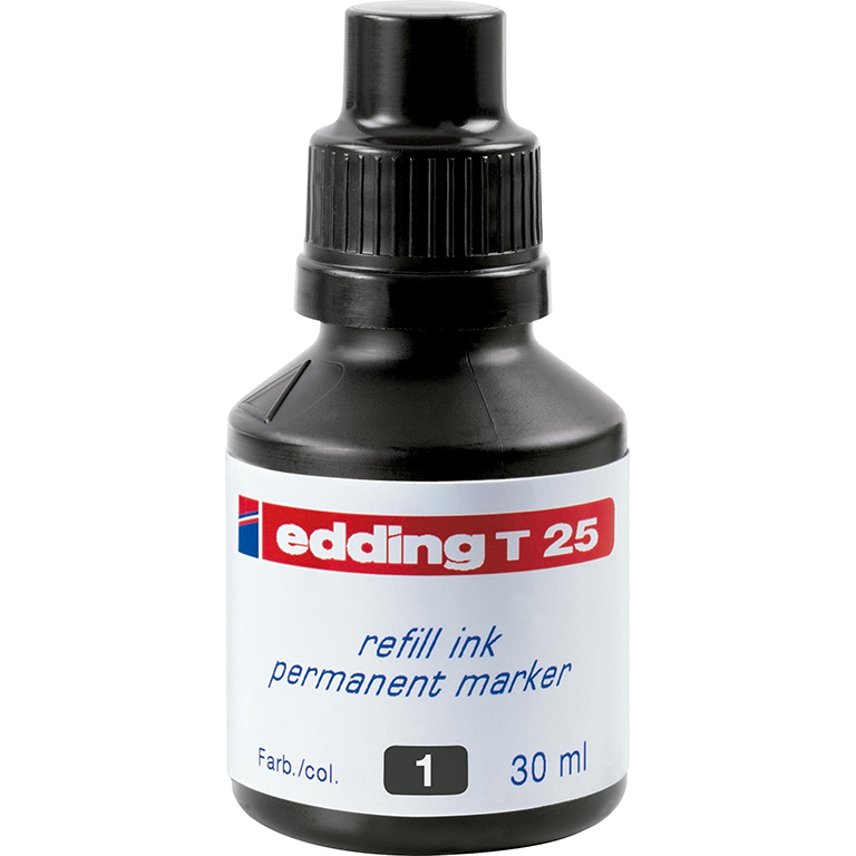 TINTA EDDING T-25 30ML. NEGRO
