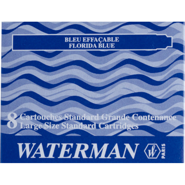 CARTUCHO PLUMA WATERMAN NEGRO 8 UNIDADES