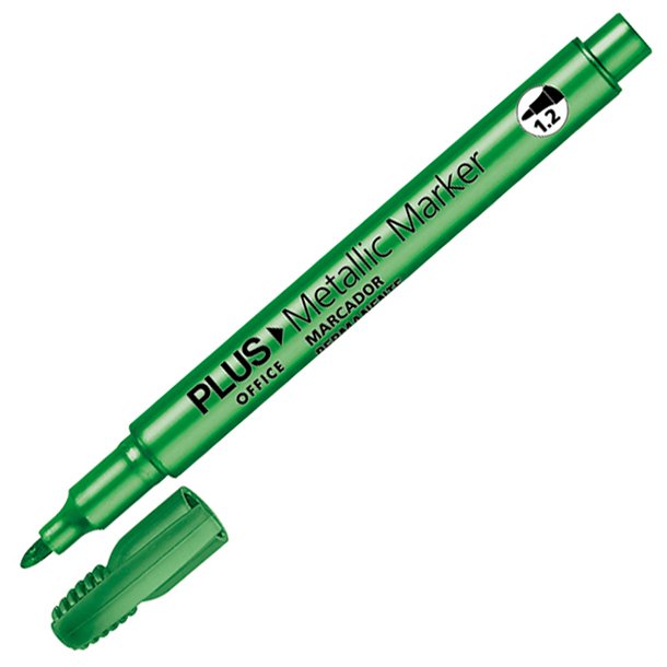 ROTULADOR MARCADOR ESPECIAL PLUS OFFICE METALLIC MARKER 1,2 MM. VERDE