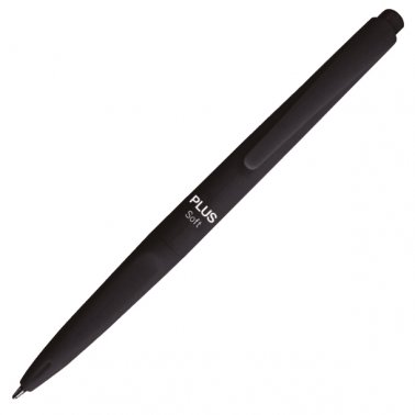 BOLÍGRAFO RETRACTIL PLUS SOFT TACTO GOMA COLOR NEGRO