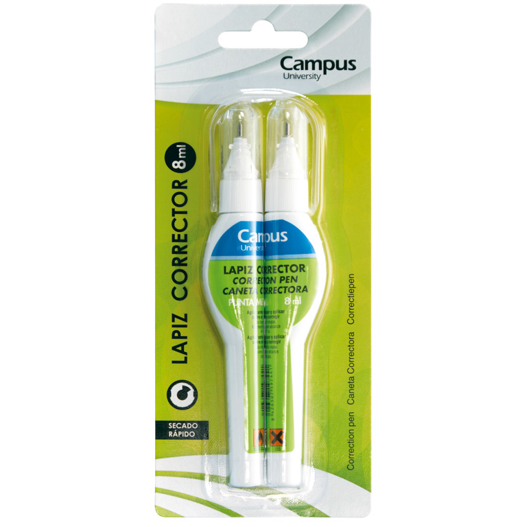 CORRECTOR LÁPIZ CAMPUS UNIVERSITY BLISTER 2 UNIDADES