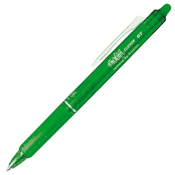 BOLÍGRAFO RETRACTIL BORRABLE PILOT FRIXION CLICKER COLOR VERDE CLARO BLÍSTER