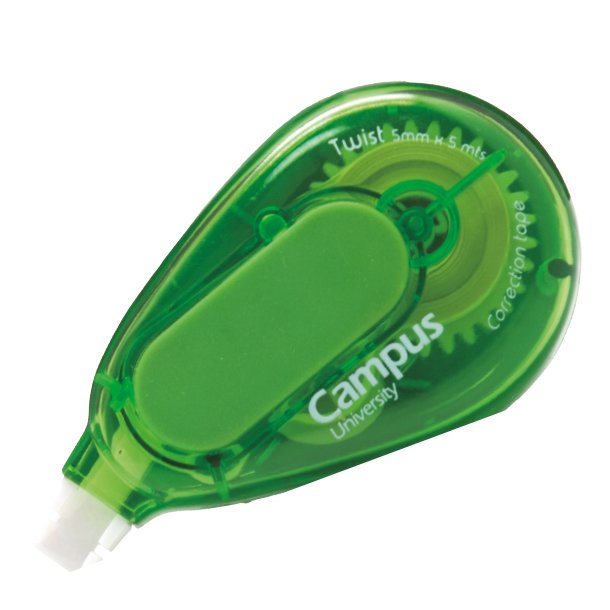 CORRECTOR EN CINTA CAMPUS UNIVERSITY TWIST 5MM X 5M VERDE CLARO BLÍSTER 1 UNIDAD