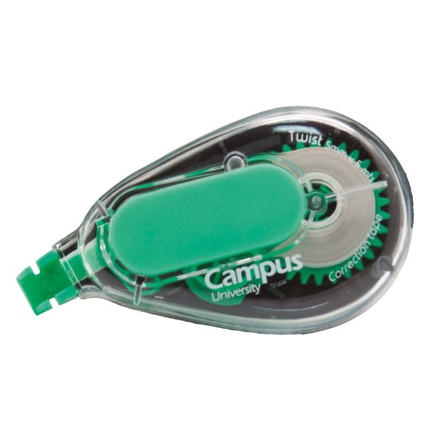 CORRECTOR EN CINTA CAMPUS UNIVERSITY TWIST 5MM X 5M VERDE BLÍSTER 1 UNIDAD