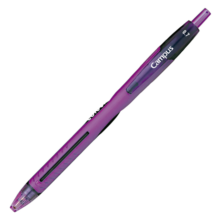 BOLÍGRAFO RETRACTIL CAMPUS COLOURS COLOR VIOLETA TACTO GOMA 0,7 MM