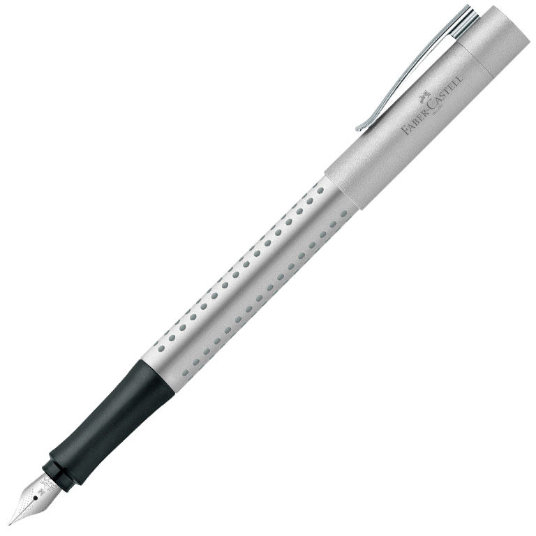 PLUMA FABER-CASTELL GRIP 2011 PLATA METALICO