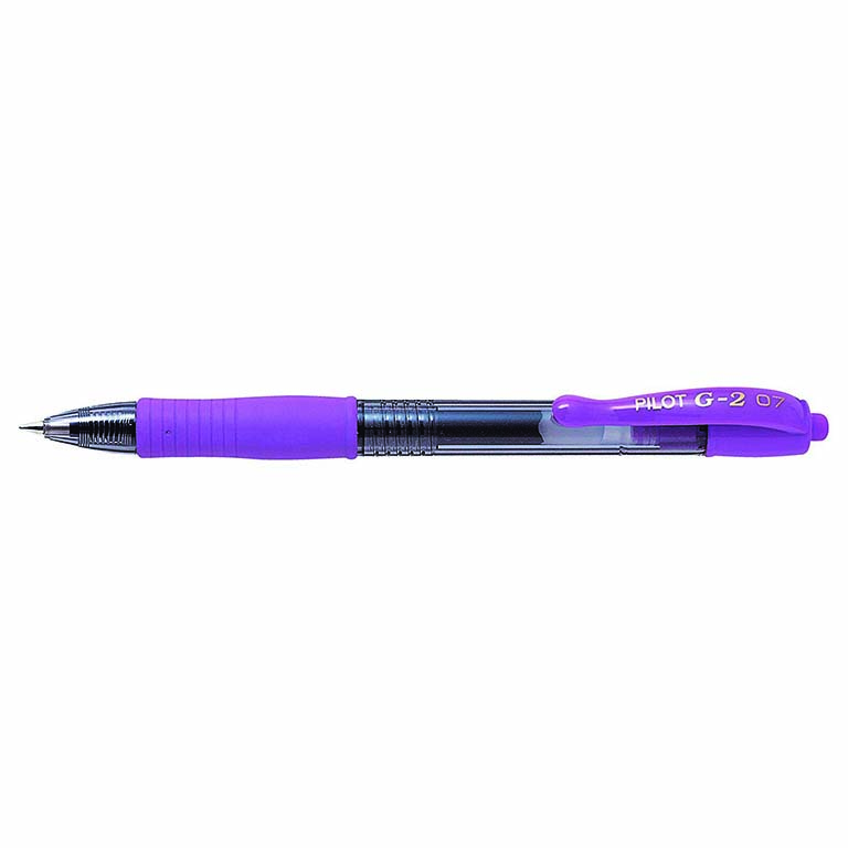 BOLÍGRAFO PILOT G-2 COLOR VIOLETA PASTEL RETRÁCTIL TINTA GEL