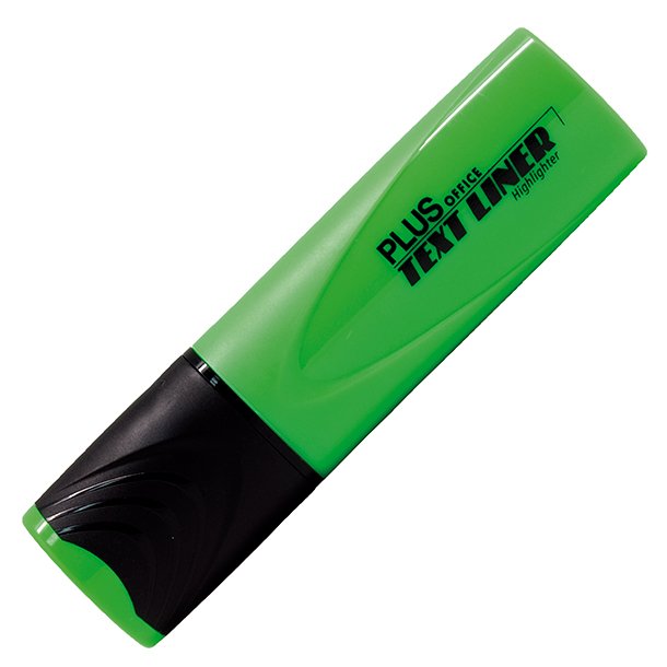 ROTULADOR MARCADOR FLUORESCENTE PLUS OFFICE TEXT LINER COLOR VERDE FLUOR