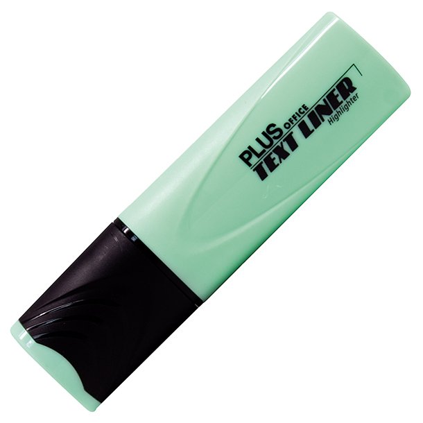 ROTULADOR MARCADOR FLUORESCENTE PLUS OFFICE TEXT LINER COLOR VERDE FLUOR PASTEL