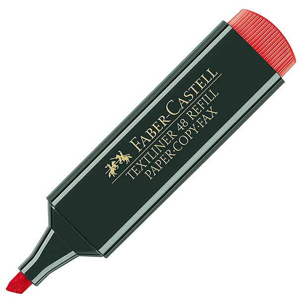 ROTULADOR MARCADOR FLUORESCENTE FABER-CASTELL TEXTLINER ROJO FLUOR