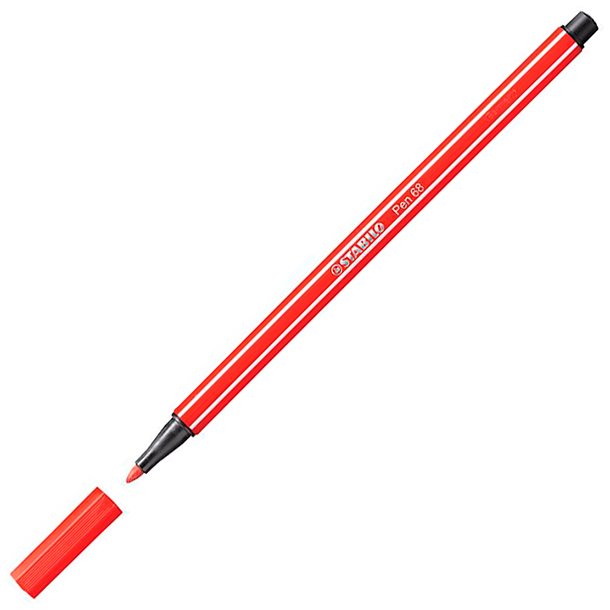 ROTULADOR STABILO PEN 68 PUNTA DE FIBRA ACUARELABLE COLOR ROJO 1 MM