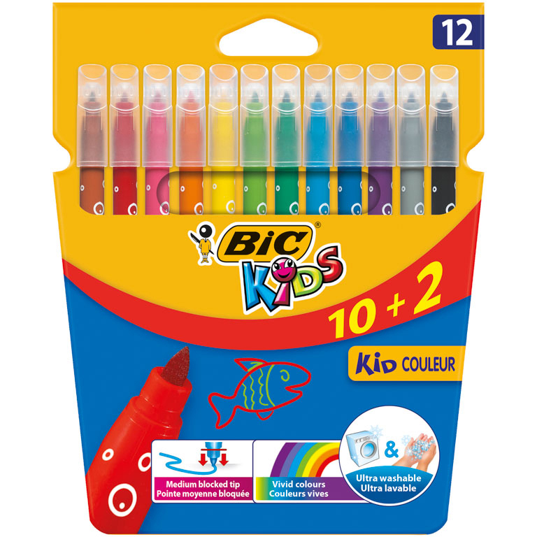 ROTULADORES BIC KIDS COULEUR 12 COLORES