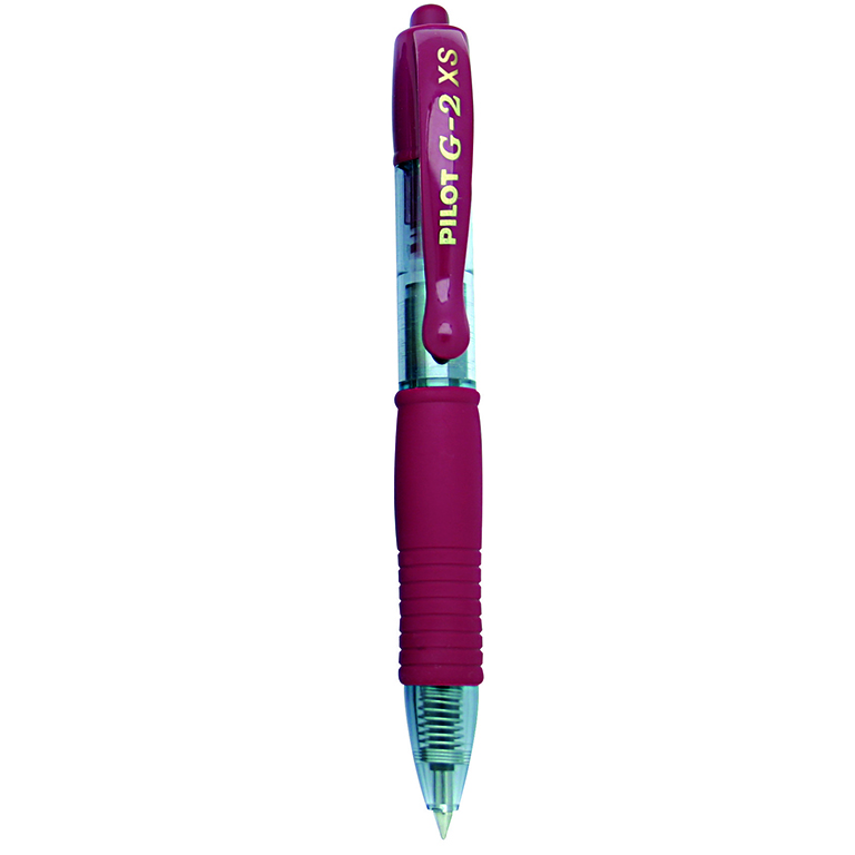 BOLÍGRAFO RETRACTIL PILOT G-2 XS PIXIE COLOR BURDEOS TINTA GEL