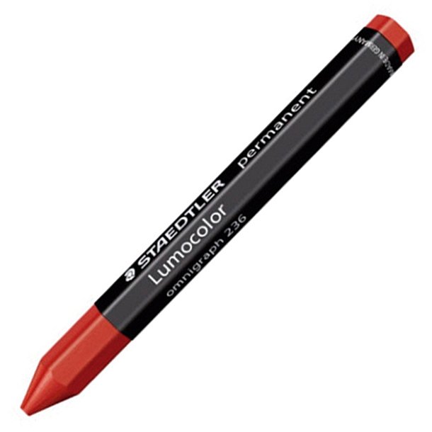 MARCADOR CERA ESPECIAL STAEDTLER OMNIGRAPH ROJO