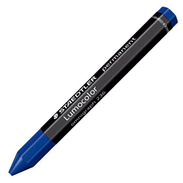 MARCADOR CERA ESPECIAL STAEDTLER OMNIGRAPH AZUL