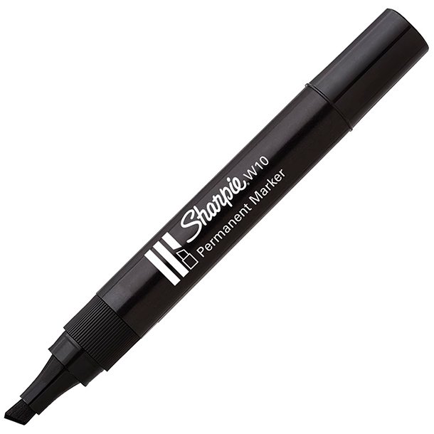 ROTULADOR MARCADOR PERMANENTE SHARPIE JUMBO W10 PUNTA BISELADA COLOR NEGRO 2,5-5,5 MM