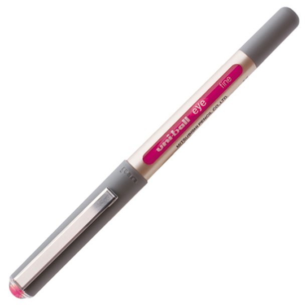 BOLÍGRAFO ROTULADOR CAPUCHÓN ROLLER UNI-BALL UB-157 EYE FINE ROSA