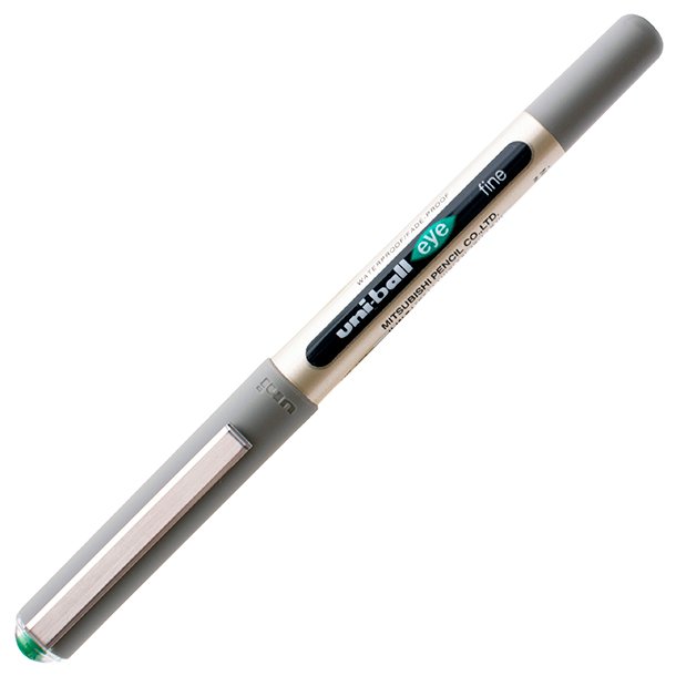 BOLÍGRAFO ROTULADOR CAPUCHÓN ROLLER UNI-BALL UB-157 EYE FINE VERDE