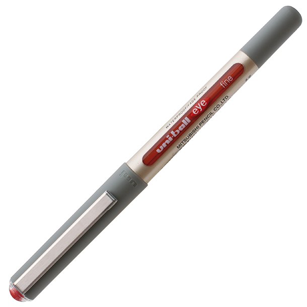 BOLÍGRAFO ROTULADOR CAPUCHÓN ROLLER UNI-BALL UB-157 EYE FINE ROJO