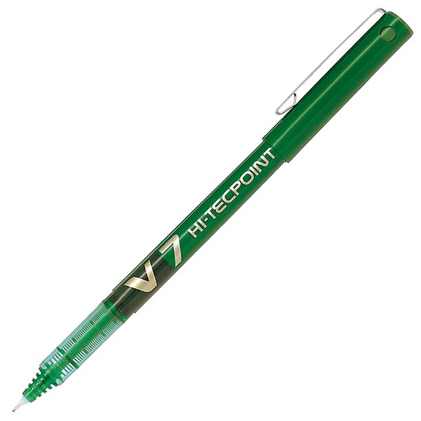 BOLÍGRAFO ROTULADOR CAPUCHÓN ROLLER PILOT V-7 VERDE