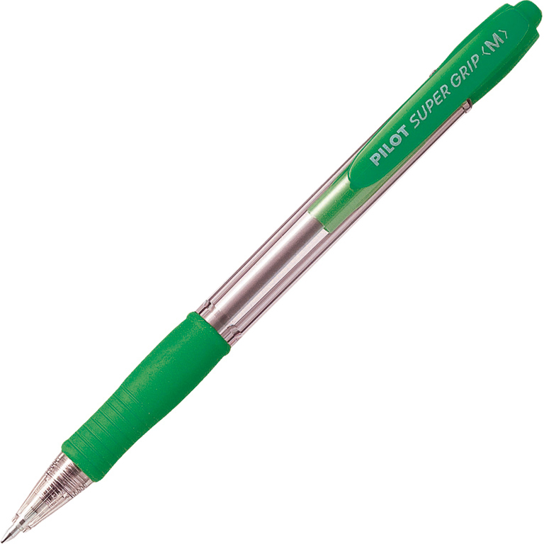 BOLÍGRAFO RETRACTIL PILOT SUPERGRIP COLOR VERDE 0,4 MMITE