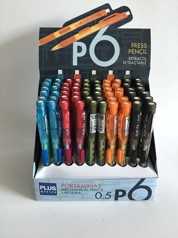 PORTAMINAS PLUS RETRACTIL P-6 EXPOSITOR 60 UNIDADES