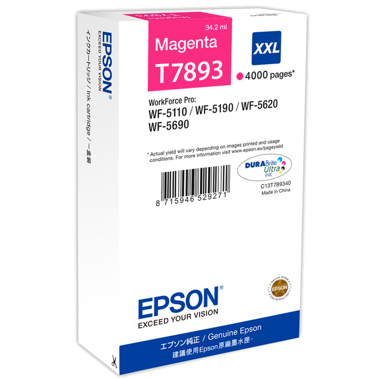 CARTUCHO INK-JET EPSON T7893 XXL MAGENTA